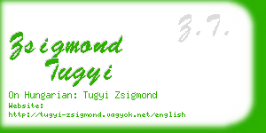 zsigmond tugyi business card